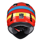 GLX GX623 Youth ATV/Dirt Bike Helmet Combo - Retro Red