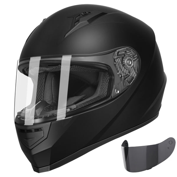 all black bike helmet GLX GX11 Compact Lightweight Full Face Motorcycle Street Bike Helmet Large