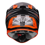 GLX GX23 Dirt Bike/Motocross Helmet - Sear Orange