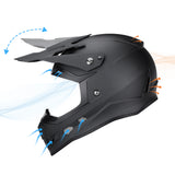 GLX GX623 Youth ATV/Dirt Bike Helmet Combo - Matte Black