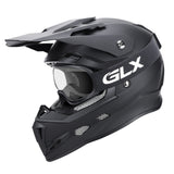 GLX GX623 Youth ATV/Dirt Bike Helmet Combo - Matte Black