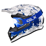 GLX GX623 Youth ATV/Dirt Bike Helmet Combo - Modern Blue
