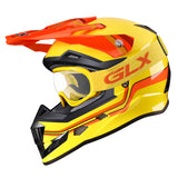 GLX GX623 Youth ATV/Dirt Bike Helmet Combo - Retro Yellow