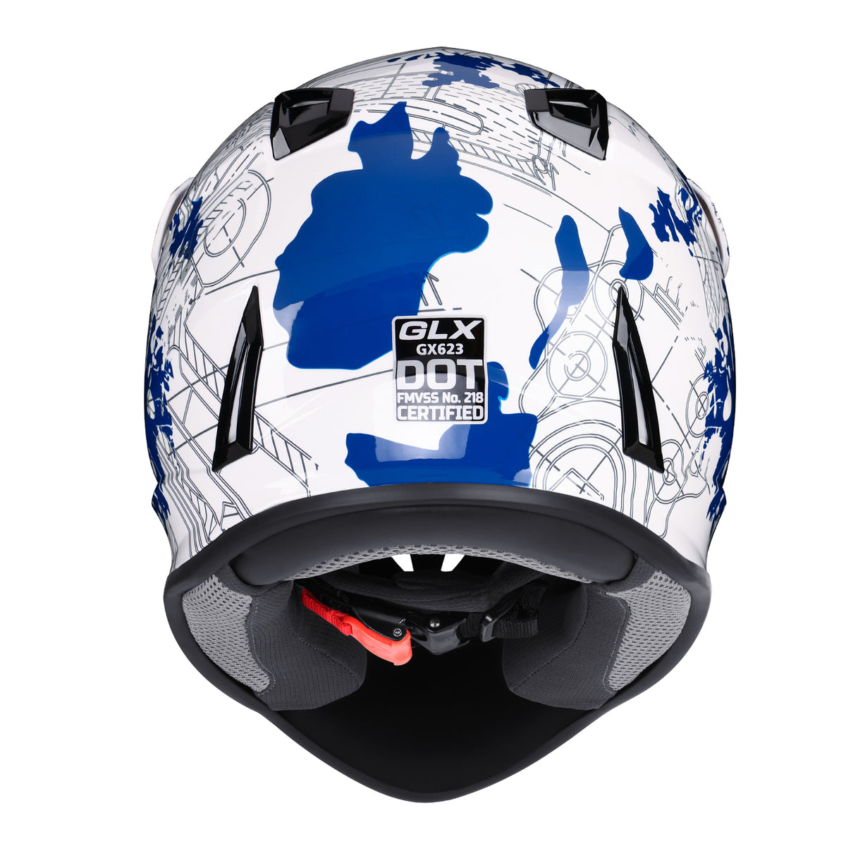 GLX GX623 Kids Youth ATV Off Road Dirt Bike Motocross Helmet Combo X-Large