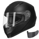 GLX GX11 Compact Motorcycle Helmet - Matte Black
