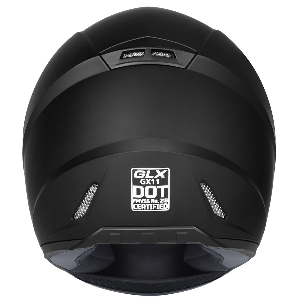 GLX GX11 Compact Lightweight Full Face Motorcycle Street Bike Helmet Large