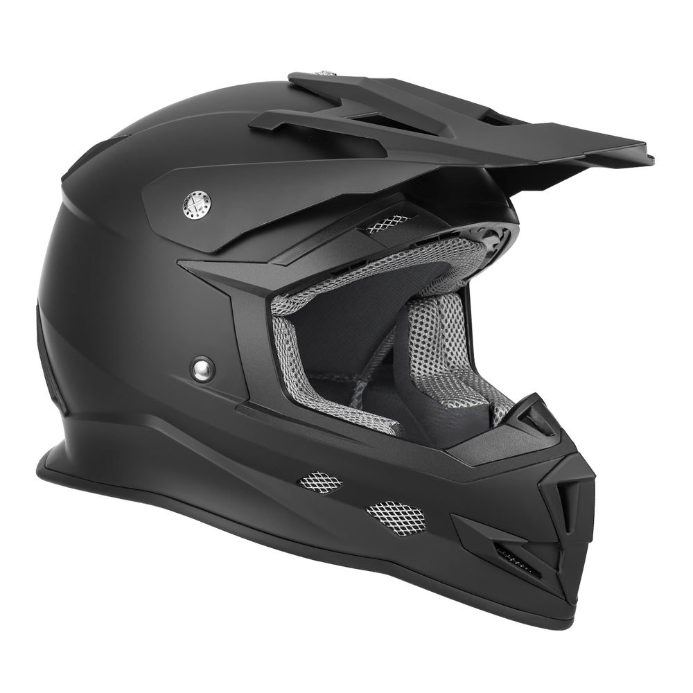 GLX GX23 Dirt Bike/Motocross Helmet - Matte Black