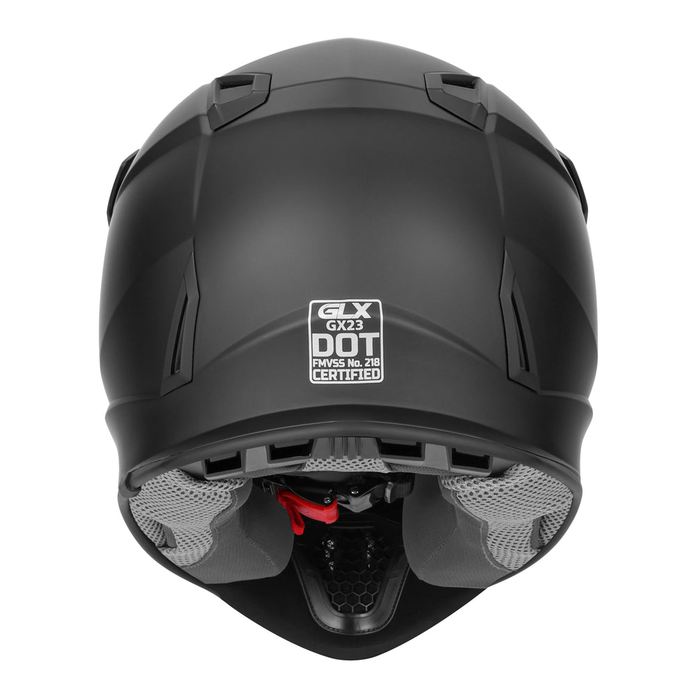GLX GX23 Dirt Bike/Motocross Helmet - Matte Black