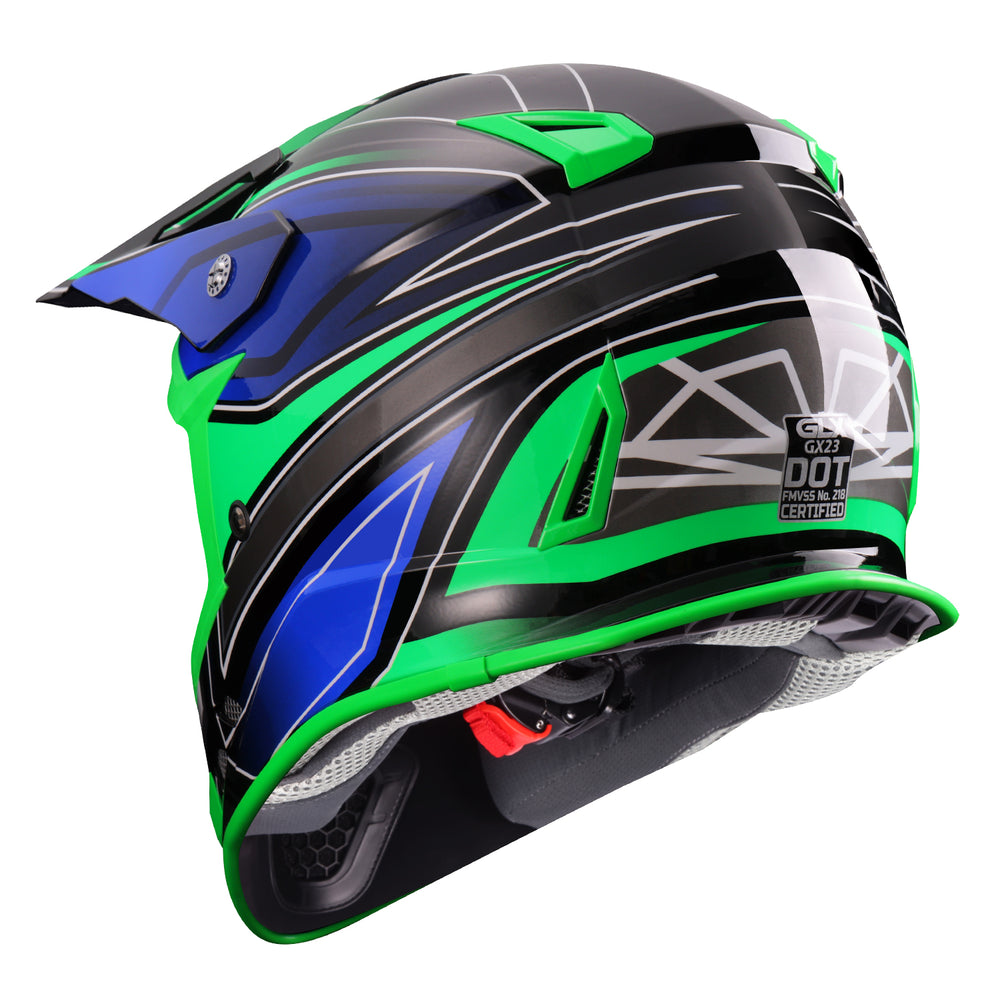 GLX GX23 Dirt Bike Off-Road Motocross ATV Motorcycle Helmet Small