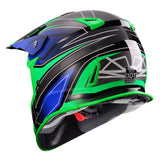 GLX GX23 Dirt Bike/Motocross Helmet - Sear Green