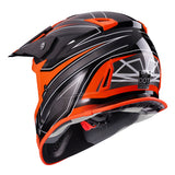 GLX GX23 Dirt Bike/Motocross Helmet - Sear Orange