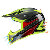 GLX GX23 Dirt Bike/Motocross Helmet - Sear Yellow
