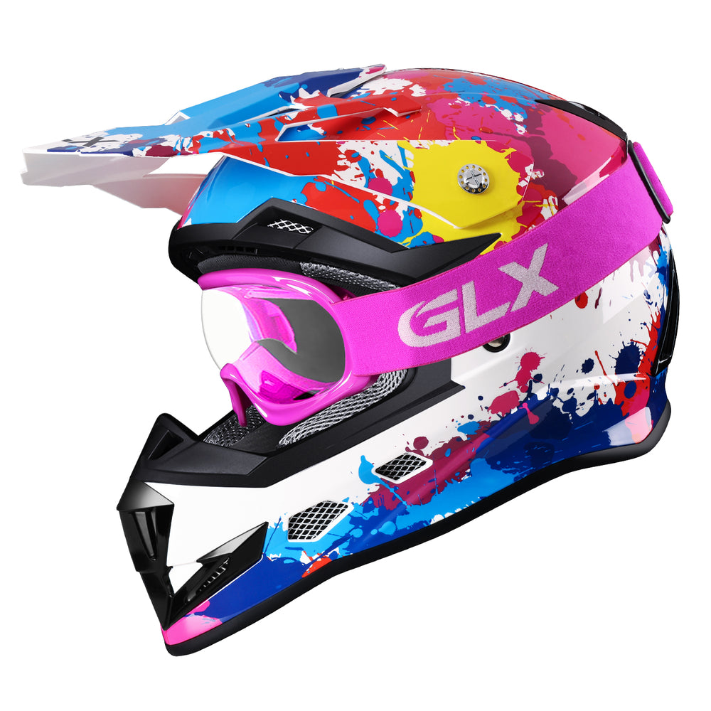 GLX GX623 Youth ATV/Dirt Bike Helmet Combo – GLX® Helmets GLX GX623 Youth ATV/Dirt Bike Helmet Combo – GLX® Helmets