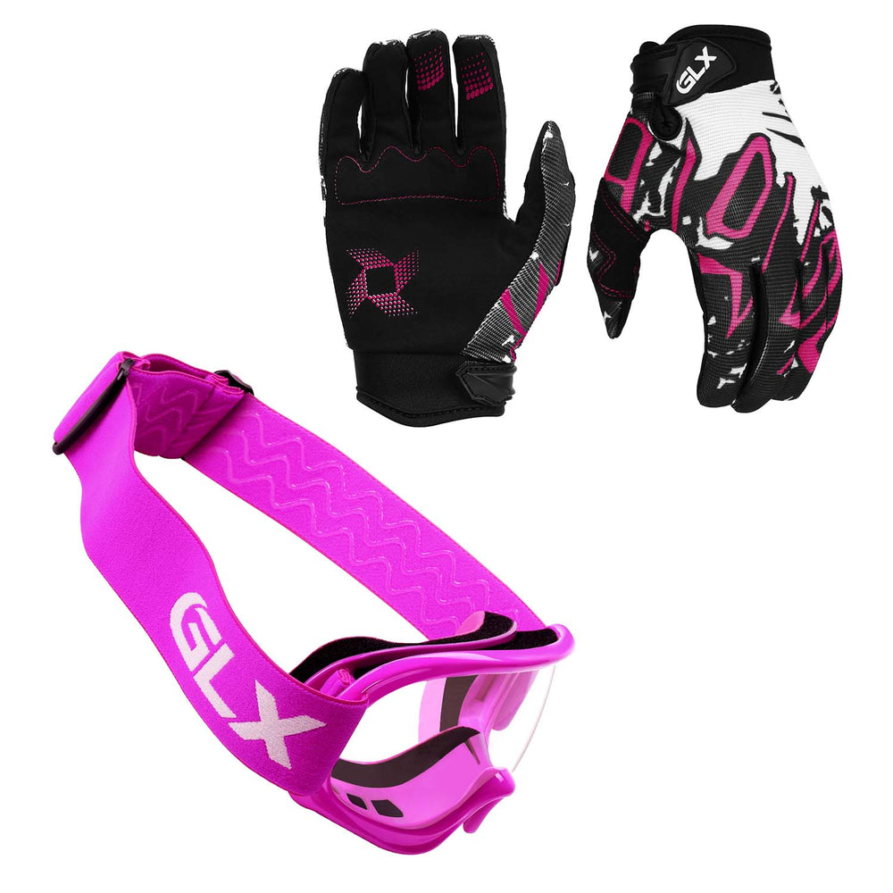 GLX GX623 Kids Youth ATV Off Road Dirt Bike Motocross Helmet Combo Large
