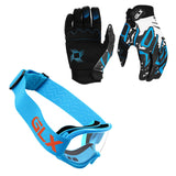 GLX GX623 Youth ATV/Dirt Bike Helmet Combo - Retro Blue